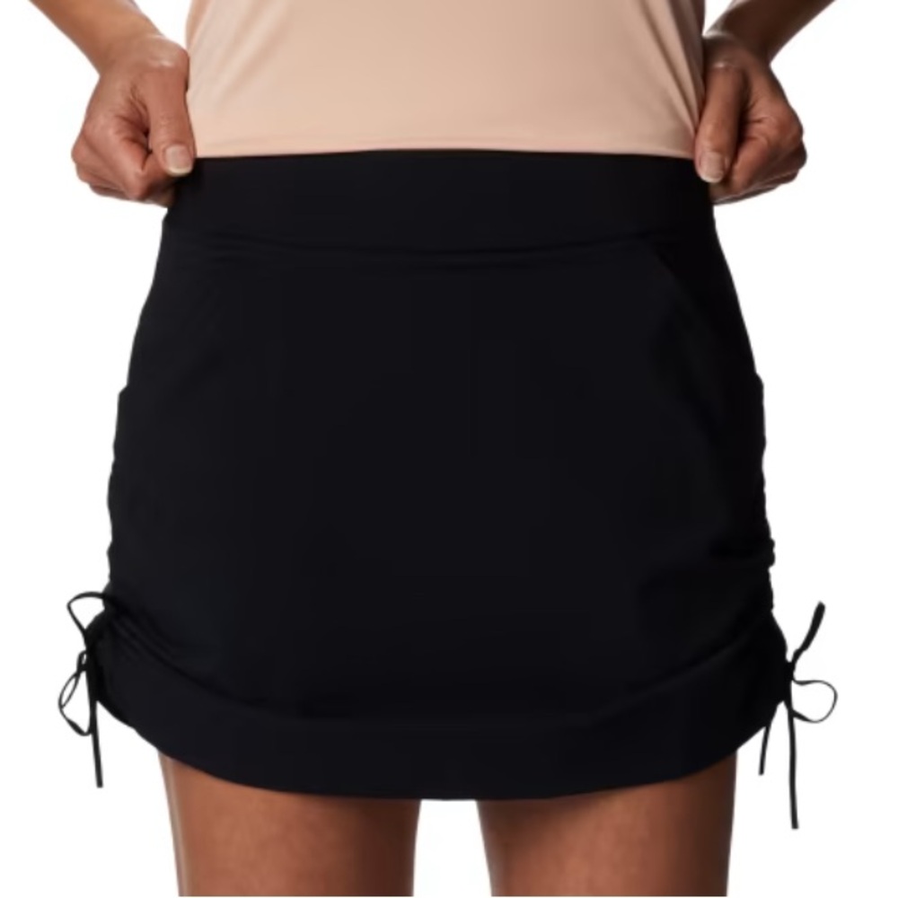 NWOT Columbia Anytime Casual Skort Side Cinch Black Size Large